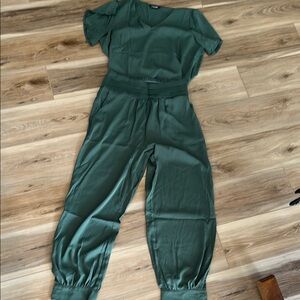 Forest Green Relaxed Fit two piece set with Tapered Legs